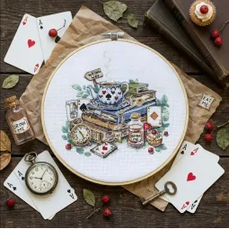 Cross-stitch kit "The mad tea party" 18х17 cm  AAH-320