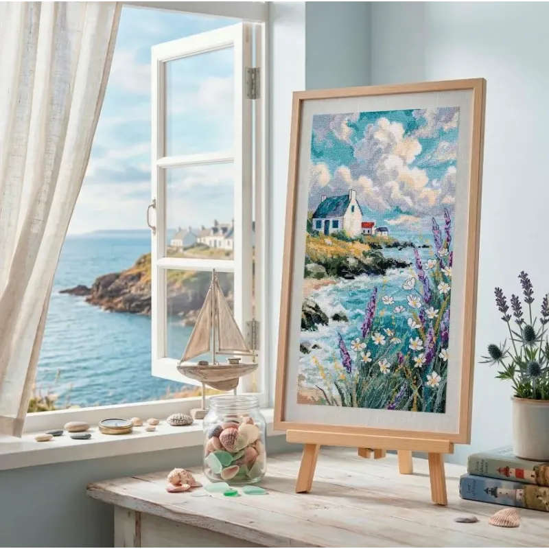 Siuvinėjimo kryželiu rinkinys "Kai jūra yra svajonė" 23 x 40 cm AAH-318