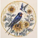 Kreuzstich-Set "Die Melodie der Schwalben" 24 x 24 cm AAH-317