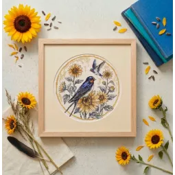 Cross-stitch kit "The melody of swallows" 24 х 24 cm AAH-317