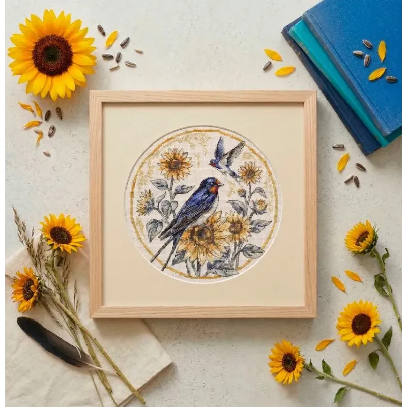 Cross-stitch kit "The melody of swallows" 24 х 24 cm AAH-317
