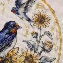 Cross-stitch kit "The melody of swallows" 24 х 24 cm AAH-317