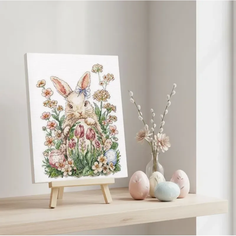 Cross-stitch kits - Easter bunny waiting AAH-316