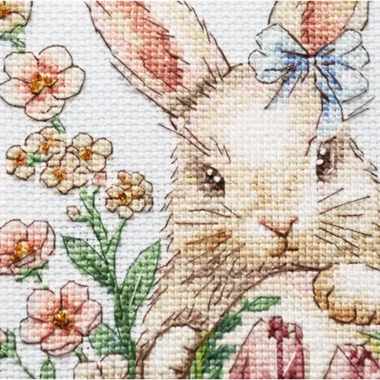 Cross-stitch kits - Easter bunny waiting AAH-316