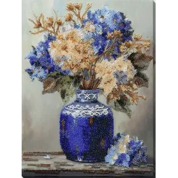 Main Bead Embroidery Kit "Hydrangeas in Pocelain" 22x29 cm AAB-975