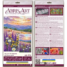 Main Bead Embroidery Kit "Valley of Dreams" 22x33 cm AAB-974