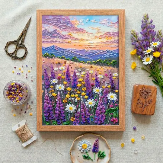 Kit de broderie perles "Vallée de Rêves" 22x33 cm AAB-974