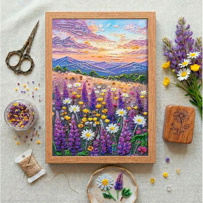 Kit de broderie perles "Vallée de Rêves" 22x33 cm AAB-974