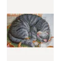 Cross Stitch Kit "Cats and Threads" 20x20 cm SRA1035