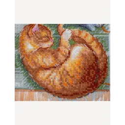 Siuvinėjimo kryželiu rinkinys "Katės ir siūlai" 20x20 cm SRA1035