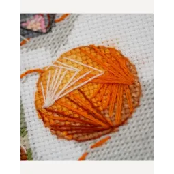 Siuvinėjimo kryželiu rinkinys "Katės ir siūlai" 20x20 cm SRA1035