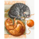 Cross Stitch Kit "Cats and Threads" 20x20 cm SRA1035
