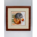 Kreuzstich-Set "Katzen und Fäden" 20x20 cm SRA1035