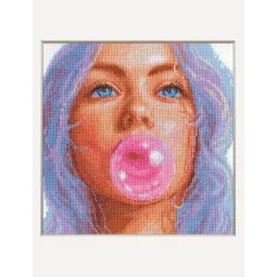 Cross Stitch Kit "Bubblegum Dreams" 20x20 cm SRA1032