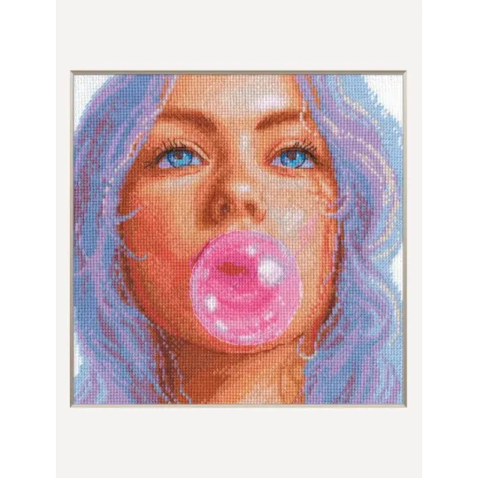Cross Stitch Kit "Bubblegum Dreams" 20x20 cm SRA1032