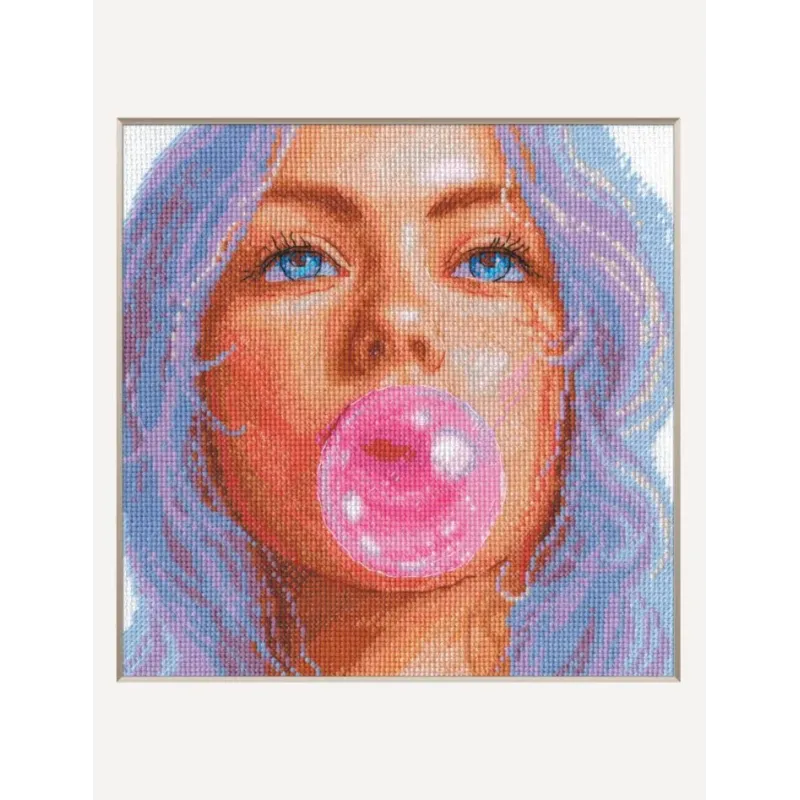 Cross Stitch Kit "Bubblegum Dreams" 20x20 cm SRA1032