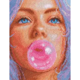 Cross Stitch Kit "Bubblegum Dreams" 20x20 cm SRA1032