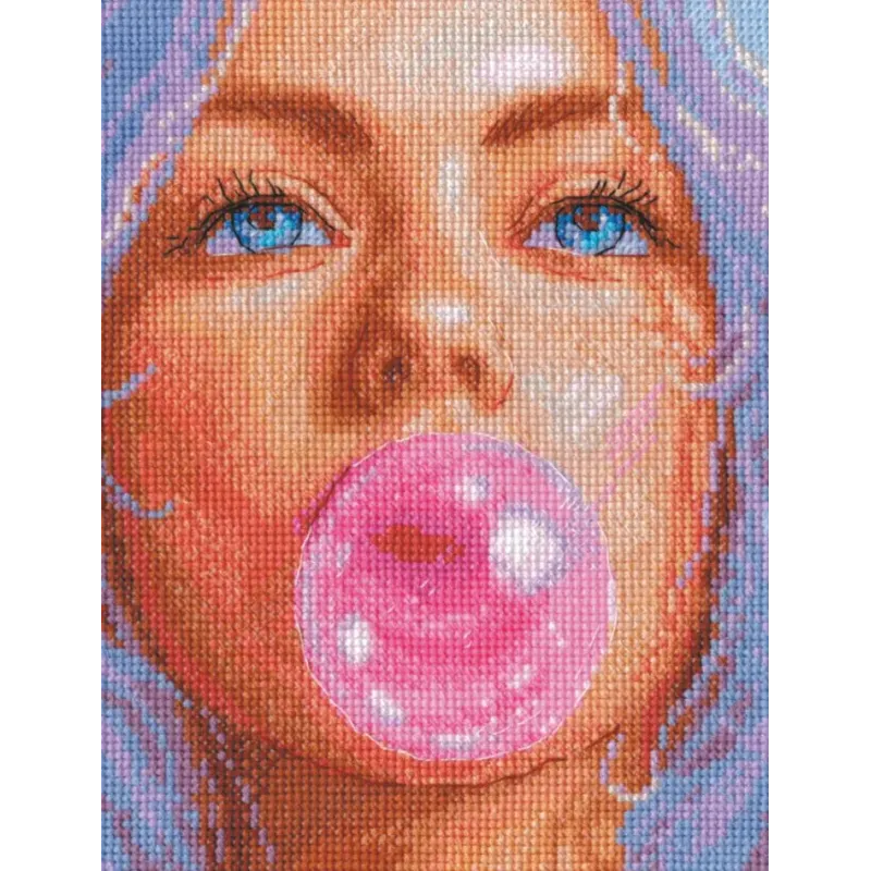 Cross Stitch Kit "Bubblegum Dreams" 20x20 cm SRA1032