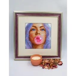 Cross Stitch Kit "Bubblegum Dreams" 20x20 cm SRA1032