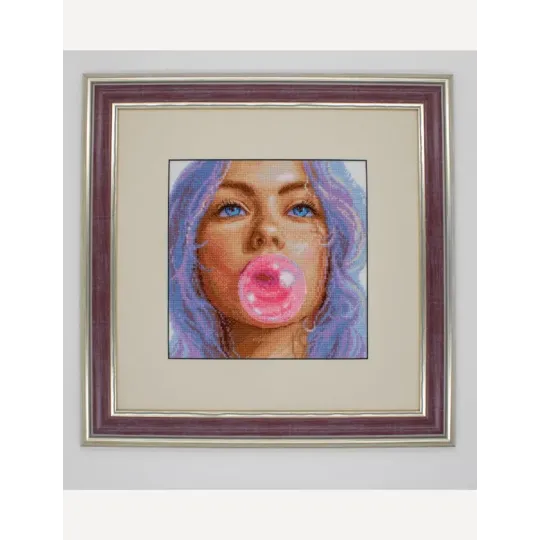 Cross Stitch Kit "Bubblegum Dreams" 20x20 cm SRA1032