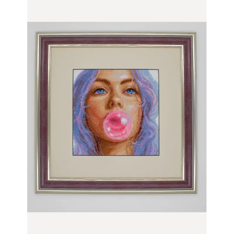 Cross Stitch Kit "Bubblegum Dreams" 20x20 cm SRA1032