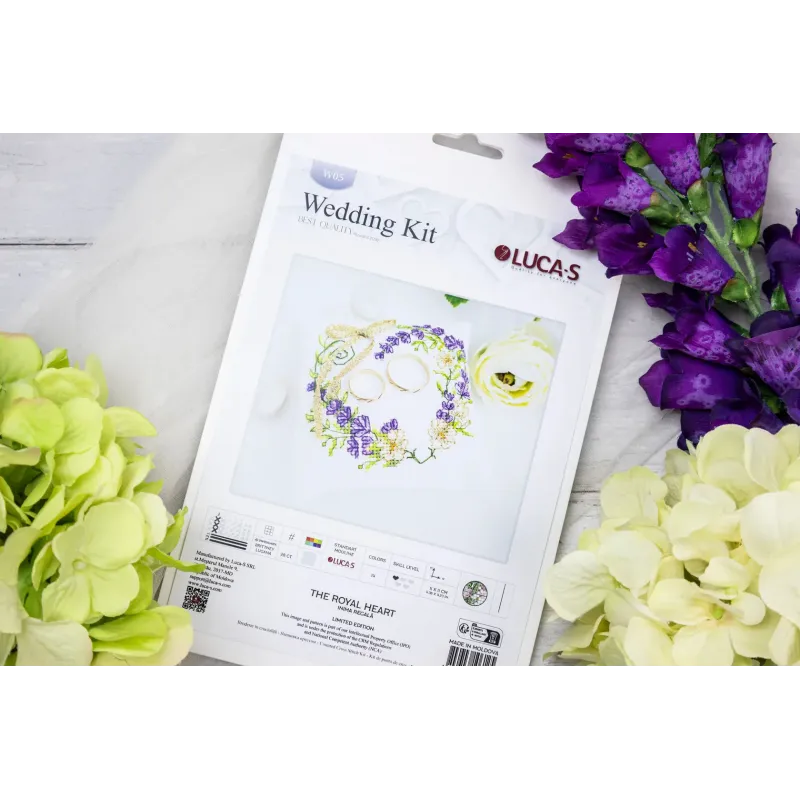 Vestuvių rinkinys "Karališka širdis" 11x11 cm SW05