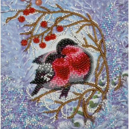 Mini Bead embroidery kit "Warmth together" 15x15 cm AAM-183