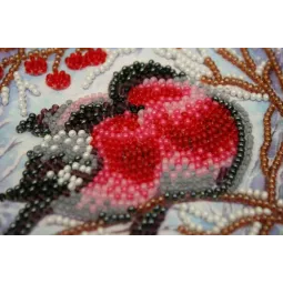 Mini Bead embroidery kit "Warmth together" 15x15 cm AAM-183