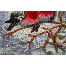 Mini Bead embroidery kit "Warmth together" 15x15 cm AAM-183