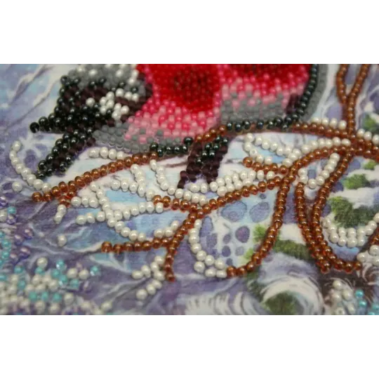 Mini Bead embroidery kit "Warmth together" 15x15 cm AAM-183