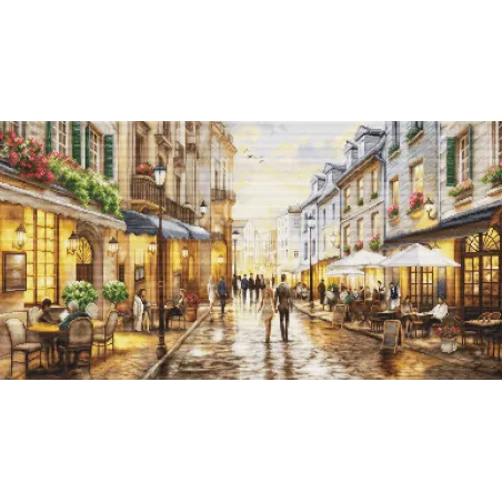 Kit Petit Point "Café de Nuit" 40 x 20 cm SG729