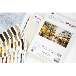 Ristinų siuvinėjimo rinkinys "Naktinė kavinė" 40 x 20 cm SG729