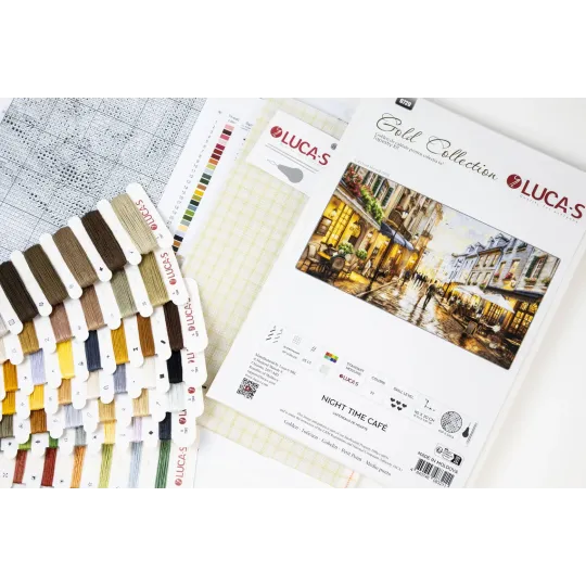 Ristinų siuvinėjimo rinkinys "Naktinė kavinė" 40 x 20 cm SG729