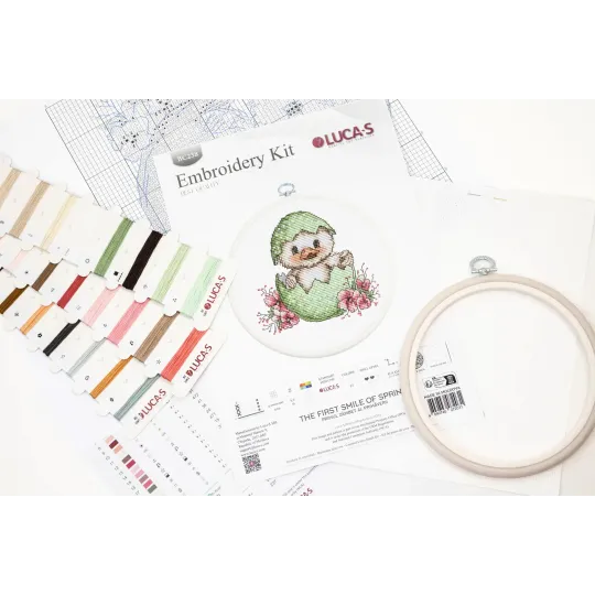 Cross Stitch Kit "First Smile of Spring" 10 x 10 cm SBC238