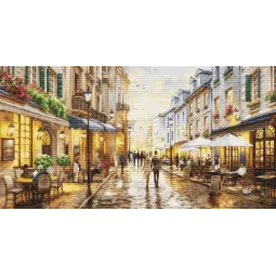 Kryželiu siuvinėjimo rinkinys "Naktinė kavinė" 61 x 32 cm SB729