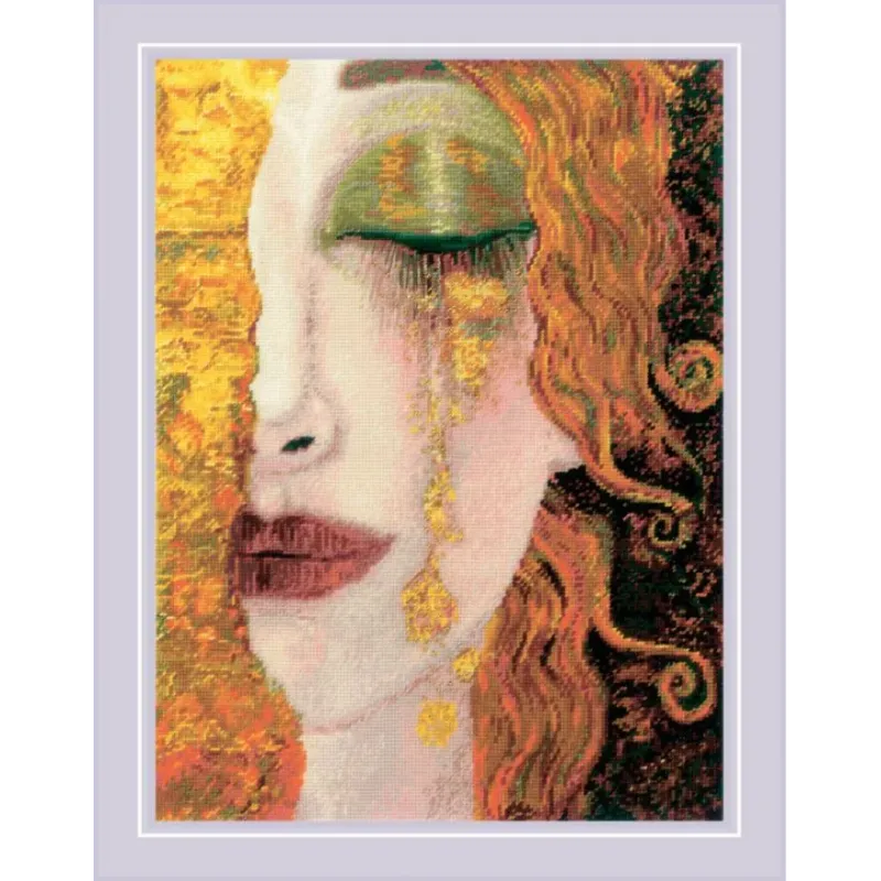 Cross Stitch Kit "Golden Tears After A. M. Zilberman's Painting" 30x40 cm SR2314