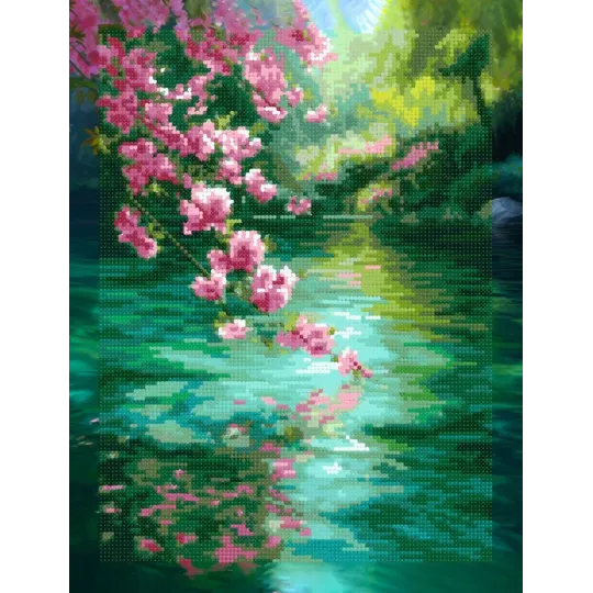 Diamond Painting Set mit Keilrahmen "Blossom" 30x40 cm VA929