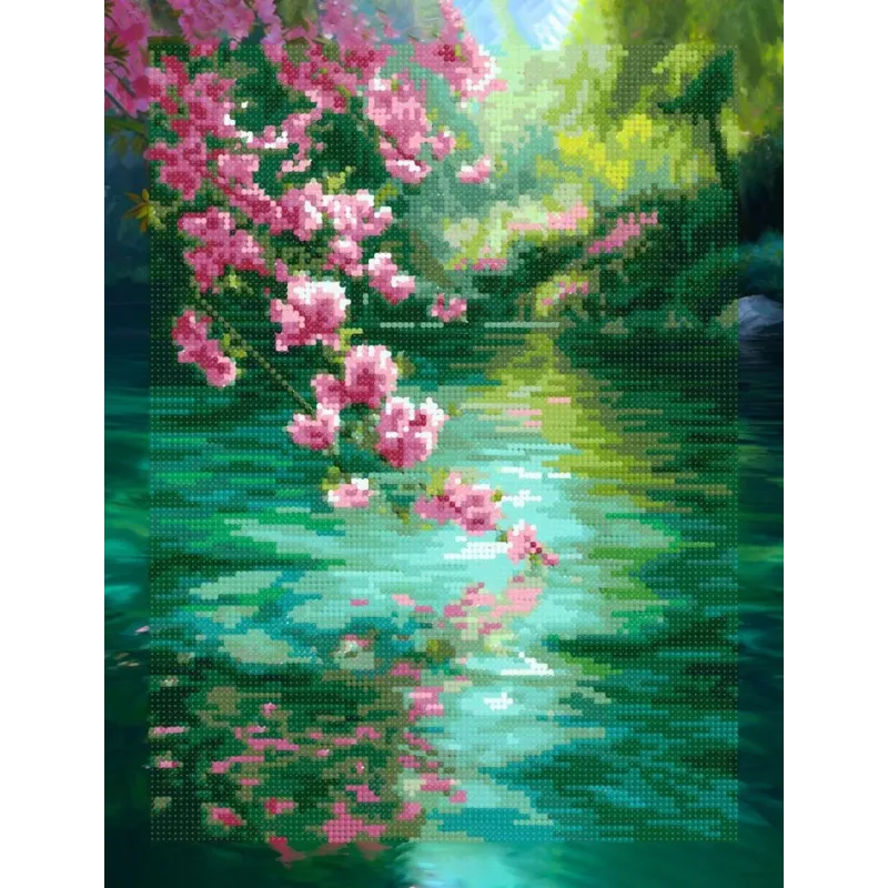 Diamond Painting kit with subframe "Blossom" 30x40 cm VA929