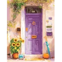 Diamond Painting kit with subframe "Purple door" 30x40 cm VA928
