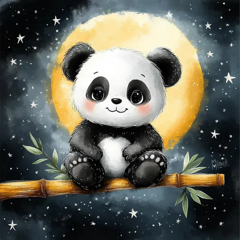 Diamond Painting kit with subframe "Panda" 30x40 cm VA926