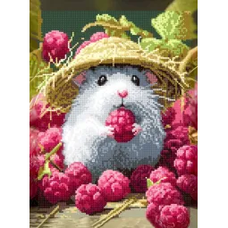 Deimantinės tapybos rinkinys su porėmiu "Raspberry Farm" 30x40 cm VA920