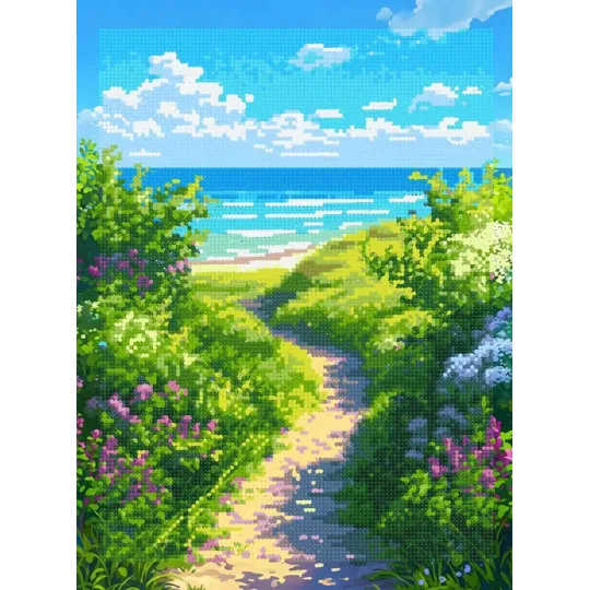 Deimantinio dažymo rinkinys su porėmiu "Į jūrą" 30x40 cm VA919