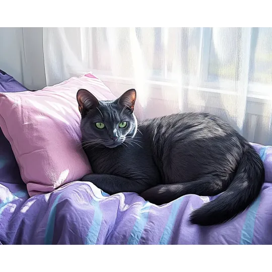 Набор для алмазной живописи с подрамником "Кошка" 30x40 см VA918