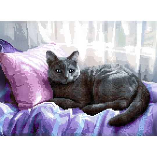 Diamond Painting kit with subframe "Cat" 30x40 cm VA918