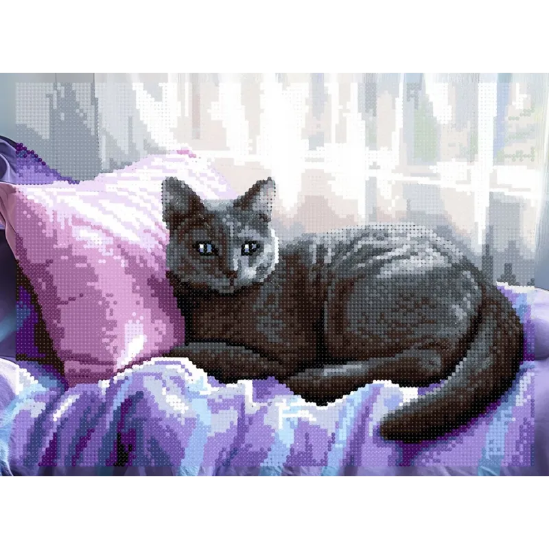 Diamond Painting Set mit Keilrahmen "Katze" 30x40 cm VA918