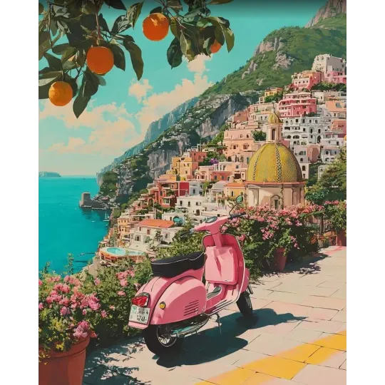 Набор для алмазной мозаики с подрамником "Cinque Terre" 30x40 cm VA917