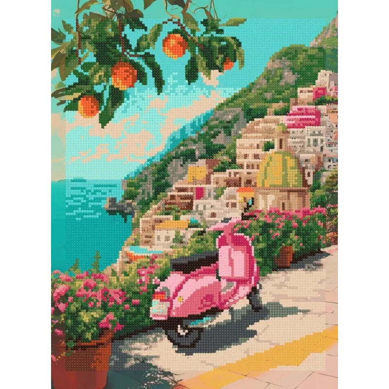 Deimantinio mozaikos rinkinys su porėmiu "Cinque Terre" 30x40 cm VA917
