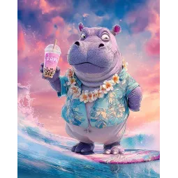 Diamond Painting kit with subframe "Hawaii" 30x40 cm VA916