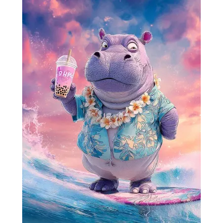 Diamond Painting Kit mit Keilrahmen "Hawaii" 30x40 cm VA916