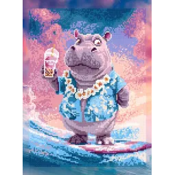 Diamond Painting Kit mit Keilrahmen "Hawaii" 30x40 cm VA916